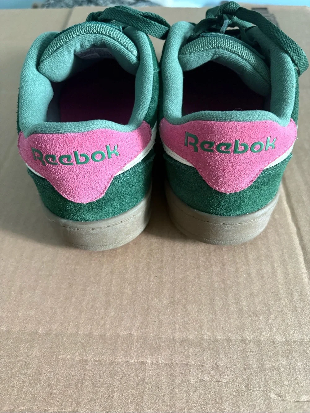 Reebok Dark Green Suede Sneakers
